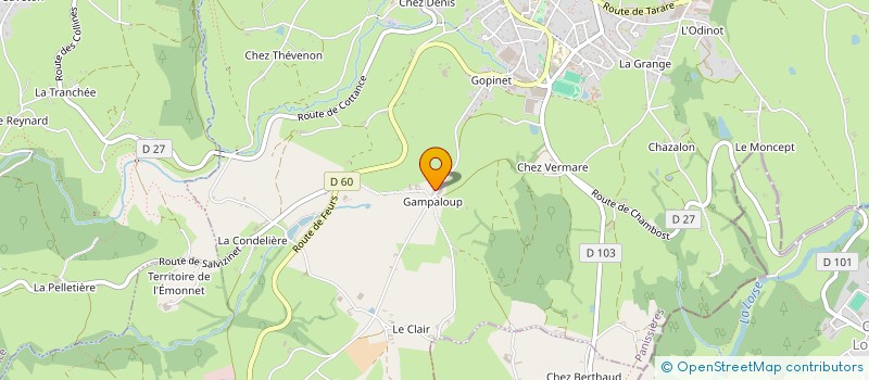 localisation de l'entreprise GROUPEMENT FONCIER AGRICOLE GAMPALOUP  PANISSIERES