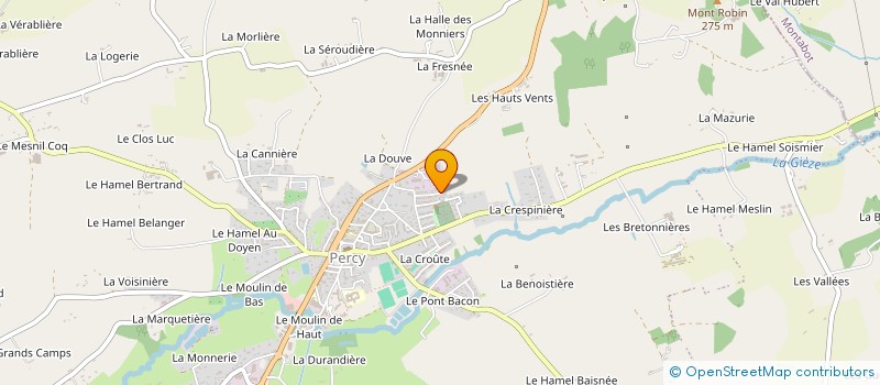 localisation de l'entreprise GROUPEMENT FONCIER AGRICOLE GENDRIN-BOURDON  PERCY-EN-NORMANDIE