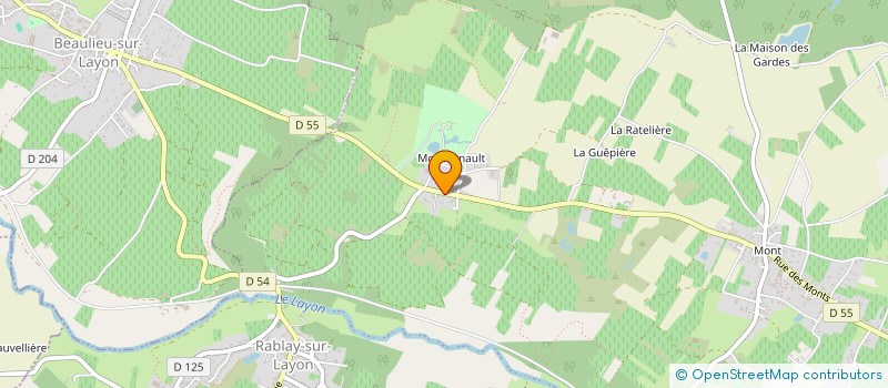 localisation de l'entreprise GROUPEMENT FONCIER AGRICOLE GFA DE MONTBENAULT  BELLEVIGNE-EN-LAYON