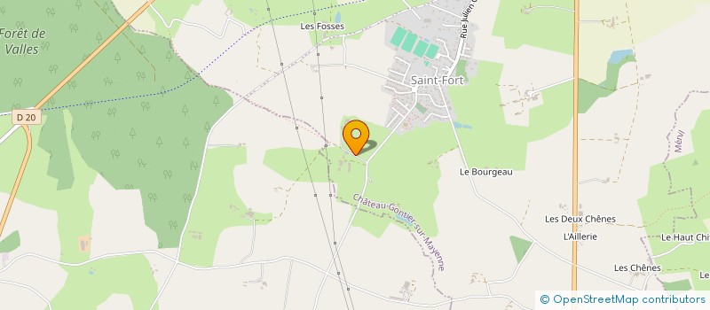 localisation de l'entreprise GROUPEMENT FONCIER AGRICOLE GUEDON.  CHATEAU-GONTIER-SUR-MAYENNE