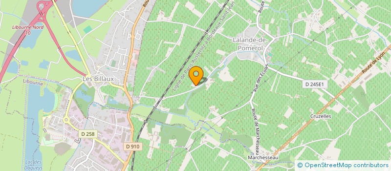 localisation de l'entreprise GROUPEMENT FONCIER AGRICOLE III DU CHATEAU DE ROQUEBRUNE  LALANDE-DE-POMEROL