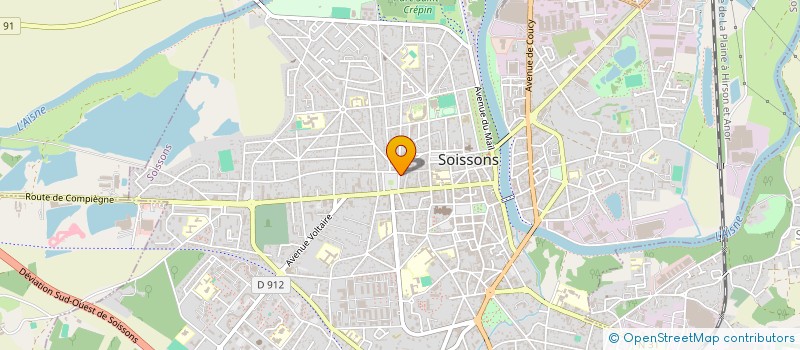 localisation de l'entreprise GROUPEMENT FONCIER AGRICOLE JEAN ET MANIE VIET  SOISSONS