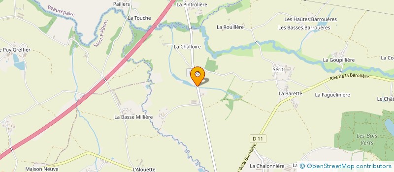 localisation de l'entreprise GROUPEMENT FONCIER AGRICOLE LA BARAUDERIE à LES HERBIERS