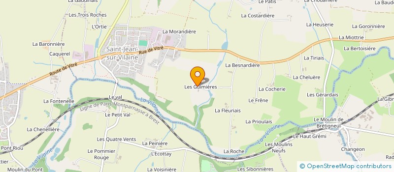 localisation de l'entreprise GROUPEMENT FONCIER AGRICOLE LA BLINIERE, STE EN LIQUIDATION  SAINT-JEAN-SUR-VILAINE