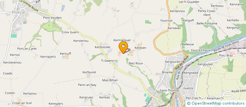 localisation de l'entreprise GROUPEMENT FONCIER AGRICOLE LA MAISON DU BOIS  PLOEZAL