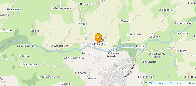localisation de l'entreprise GROUPEMENT FONCIER AGRICOLE LA PETITE RIVIERE  OISSEAU