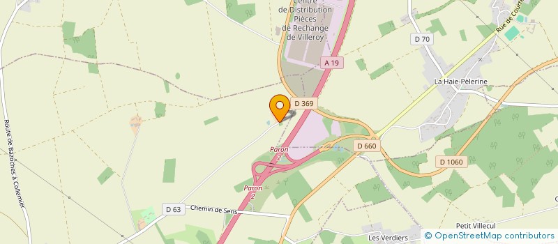 localisation de l'entreprise GROUPEMENT FONCIER AGRICOLE LA ROSERIE  VILLENEUVE-LA-DONDAGRE