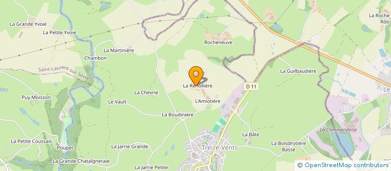 localisation de l'entreprise GROUPEMENT FONCIER AGRICOLE LA VALLEE  TREIZE-VENTS