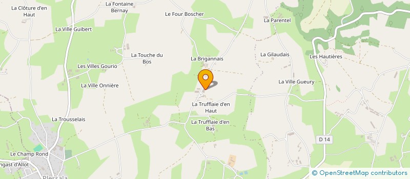 localisation de l'entreprise GROUPEMENT FONCIER AGRICOLE LA VILLEON à LE MENE