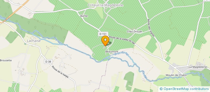 localisation de l'entreprise GROUPEMENT FONCIER AGRICOLE LANDREAU à CRITEUIL-LA-MAGDELEINE