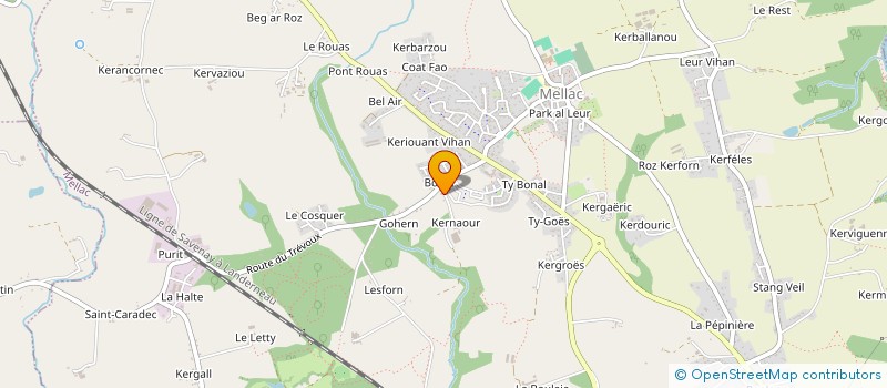 localisation de l'entreprise GROUPEMENT FONCIER AGRICOLE LE GALL  MELLAC