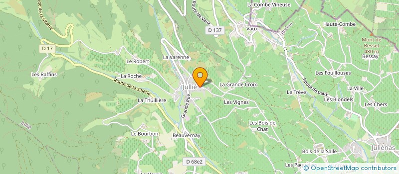 localisation de l'entreprise GROUPEMENT FONCIER AGRICOLE LE PERE SAINT VERNIER  JULLIE