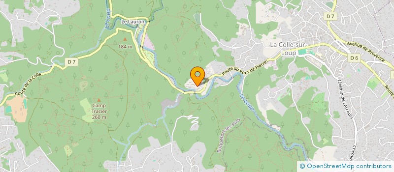 localisation de l'entreprise GROUPEMENT FONCIER AGRICOLE LE PONT DE PIERRE  LA COLLE-SUR-LOUP