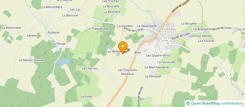 localisation de l'entreprise GROUPEMENT FONCIER AGRICOLE LES BELLARDS  CUSSAY