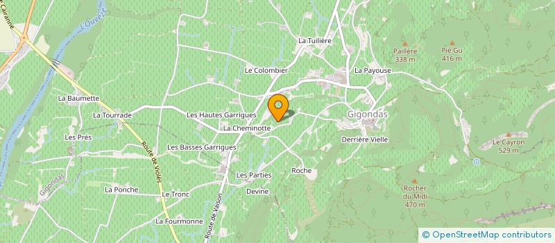 localisation de l'entreprise GROUPEMENT FONCIER AGRICOLE LES CLAPAS  VACQUEYRAS