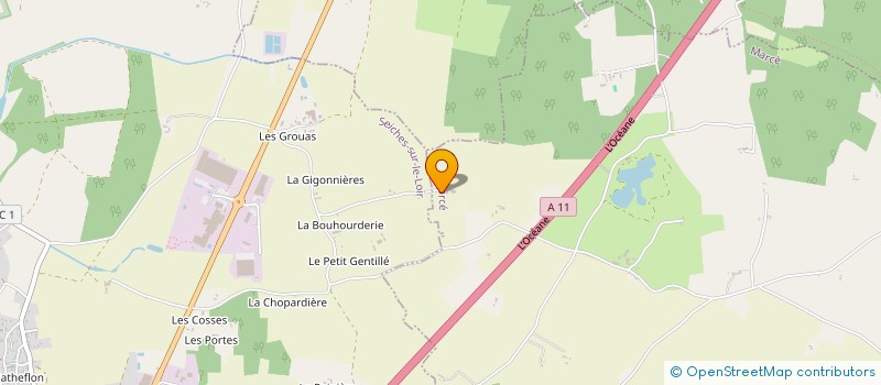 localisation de l'entreprise GROUPEMENT FONCIER AGRICOLE LES FRENES  MONTREUIL-SUR-LOIR