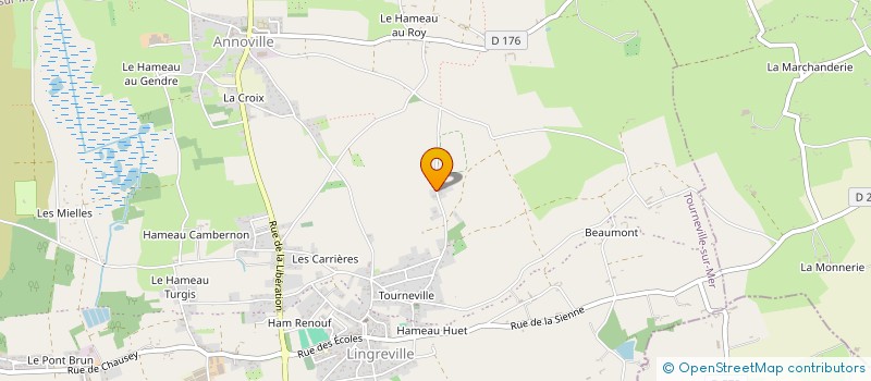 localisation de l'entreprise GROUPEMENT FONCIER AGRICOLE LES PRES DES PREZ  TOURNEVILLE-SUR-MER