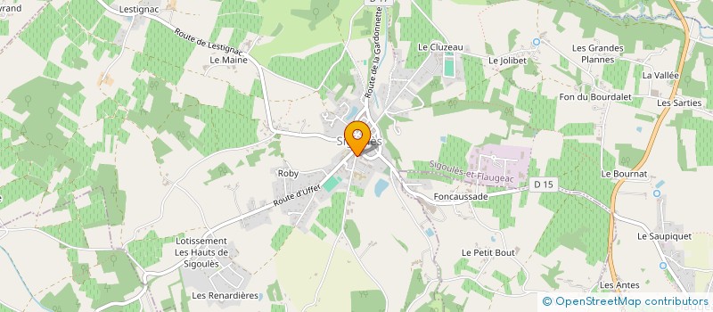 localisation de l'entreprise GROUPEMENT FONCIER AGRICOLE LESCOURROUX à SIGOULES-ET-FLAUGEAC