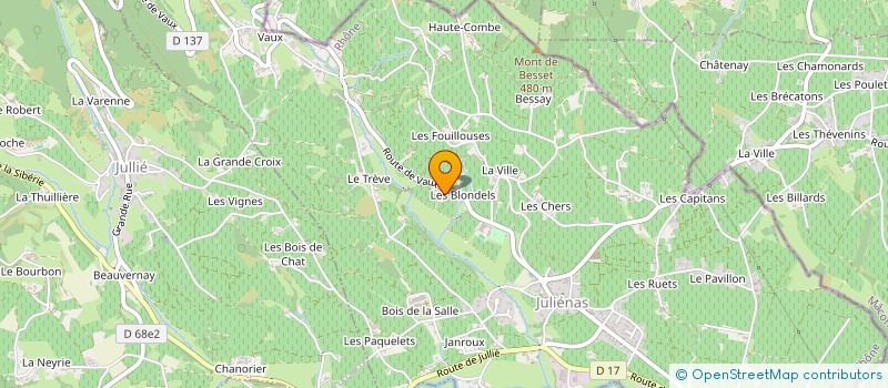 localisation de l'entreprise GROUPEMENT FONCIER AGRICOLE LIMP à JULIENAS