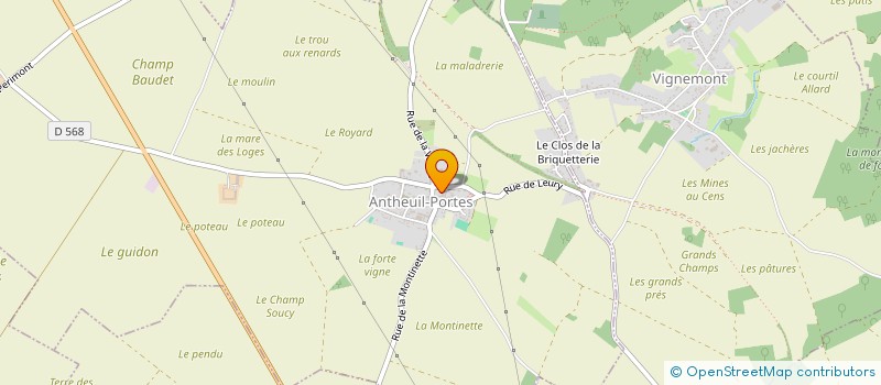 localisation de l'entreprise GROUPEMENT FONCIER AGRICOLE MANTEL  ANTHEUIL-PORTES
