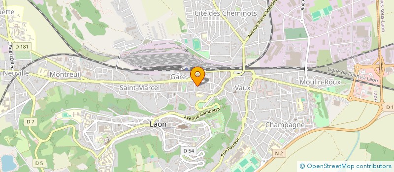 localisation de l'entreprise GROUPEMENT FONCIER AGRICOLE MUTUEL DU CENTRE DE L'AISNE à LAON