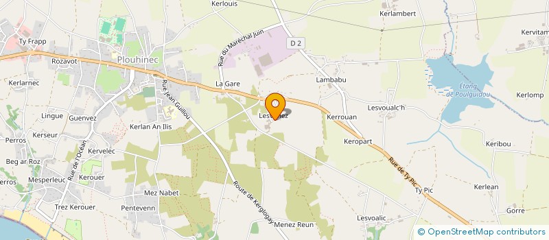 localisation de l'entreprise GROUPEMENT FONCIER AGRICOLE NOEM  PLOUHINEC