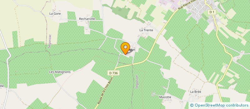 localisation de l'entreprise GROUPEMENT FONCIER AGRICOLE OCTAVE BREDON  SEGONZAC