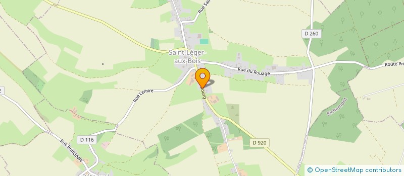 localisation de l'entreprise GROUPEMENT FONCIER AGRICOLE P.A.C.S  SAINT-LEGER-AUX-BOIS