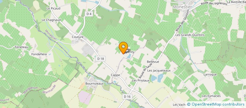 localisation de l'entreprise GROUPEMENT FONCIER AGRICOLE P.L.H, SOIT PAR ABREVATION GFA P.L.H  MONESTIER