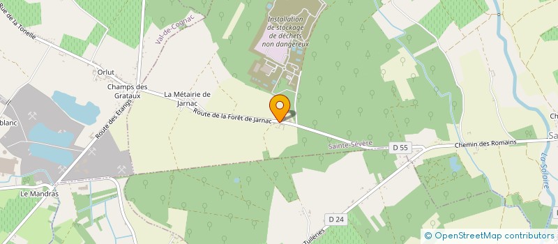localisation de l'entreprise GROUPEMENT FONCIER AGRICOLE PANNELOUP à SAINTE-SEVERE