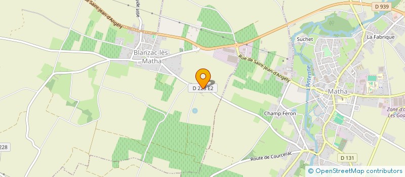 localisation de l'entreprise GROUPEMENT FONCIER  AGRICOLE POUZET-LE BREUIL  BLANZAC-LES-MATHA