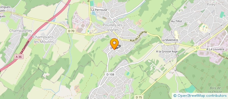 localisation de l'entreprise GROUPEMENT FONCIER AGRICOLE RICHARD-JEANNEROT DES AVANTS MONTS  POUILLEY-LES-VIGNES