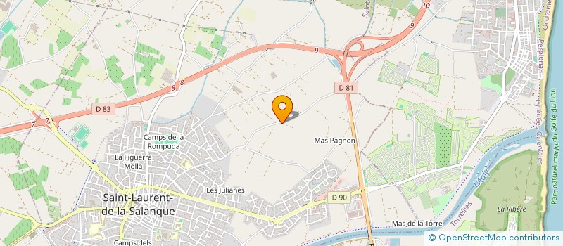 localisation de l'entreprise GROUPEMENT FONCIER AGRICOLE SAINT LAURENT  SAINT-LAURENT-DE-LA-SALANQUE