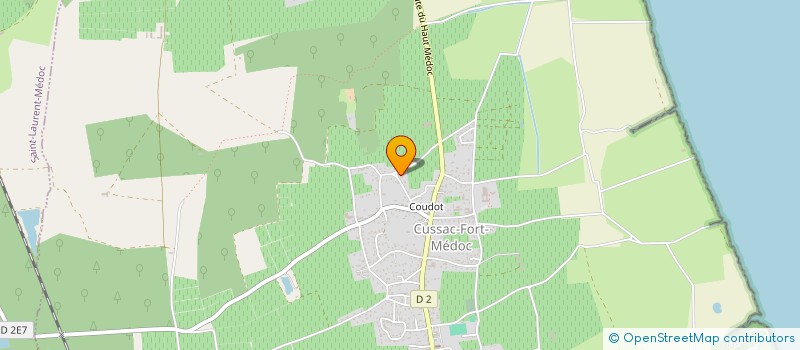 localisation de l'entreprise GROUPEMENT FONCIER AGRICOLE SAINT VINCENT CHATEAU LA FLEUR LAUGA  CUSSAC-FORT-MEDOC