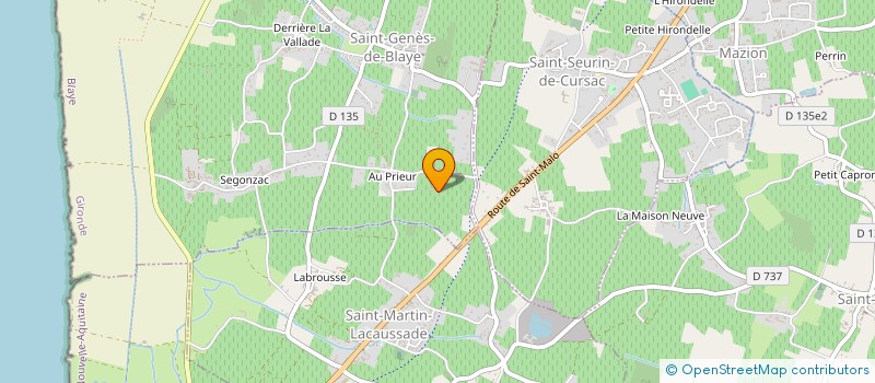 localisation de l'entreprise GROUPEMENT FONCIER AGRICOLE TERRE BLANQUE  ST-GENES-DE-BLAYE