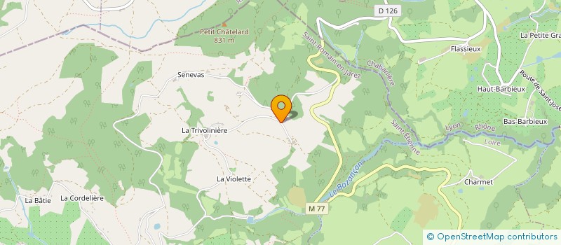 localisation de l'entreprise GROUPEMENT FONCIER AGRICOLE THIZY - GERMANI  SAINT-ROMAIN-EN-JAREZ