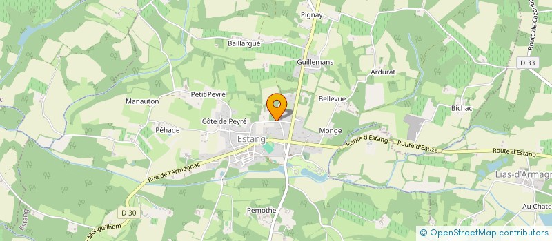 localisation de l'entreprise GROUPEMENT FONCIER AGRICOLE URDIAL  CASTEX D'ARMAGNAC