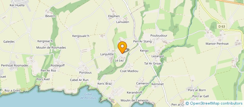 localisation de l'entreprise GROUPEMENT FONCIER AGRICOLE VERT ET ROSE  TELGRUC-SUR-MER