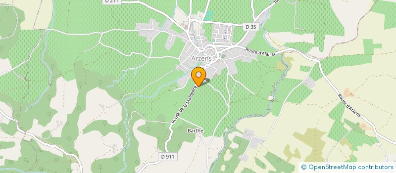 localisation de l'entreprise GROUPEMENT FONCIER AGRICOLES LES TERRES DE GERARD  ARZENS