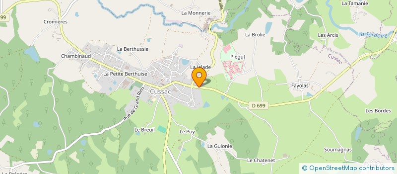 localisation de l'entreprise GROUPEMENT FONCIER CHAMOULAUD  CUSSAC