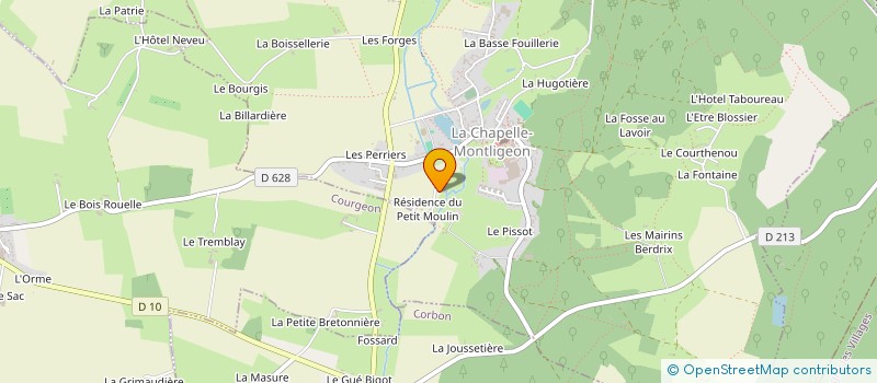 localisation de l'entreprise GROUPEMENT FONCIER FORESTIER DES COPAINS à LA CHAPELLE-MONTLIGEON