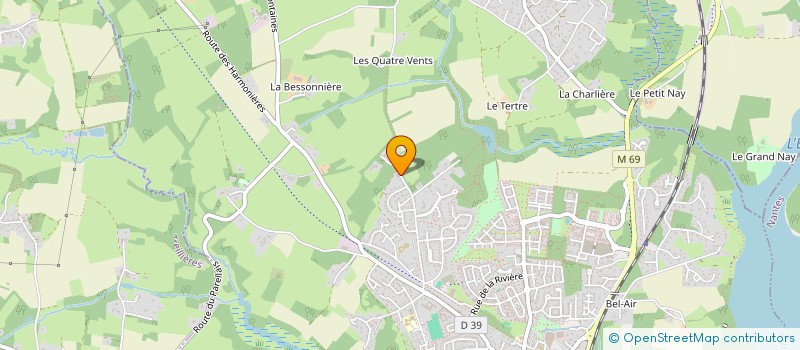 localisation de l'entreprise GROUPEMENT FONCIER FORESTIER LE BOIS DE SAINT LOUIS  LA CHAPELLE-SUR-ERDRE