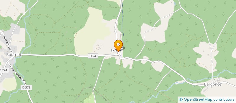 localisation de l'entreprise GROUPEMENT FONCIER FORESTIER LE CABESTAN à BOURRIOT-BERGONCE