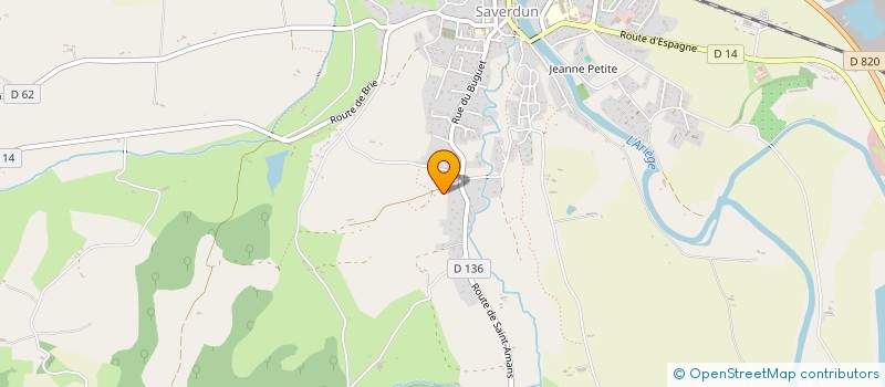 localisation de l'entreprise GROUPEMENT FONCIER RURAL DE BART à SAVERDUN