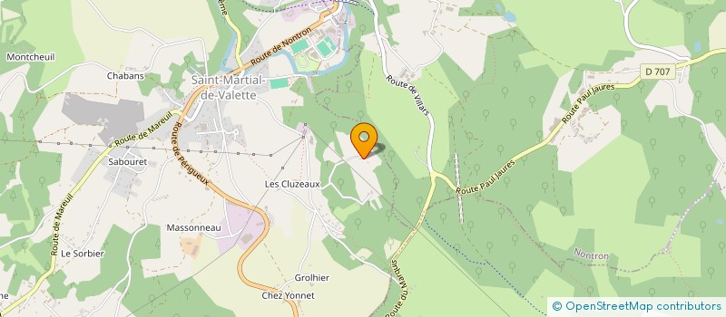 localisation de l'entreprise GROUPEMENT FONCIER RURAL DE BOURDELIERES  SAINT MARTIAL DE VALETTE