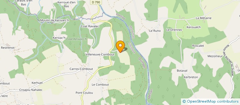 localisation de l'entreprise GROUPEMENT FONCIER RURAL DE DOUAR KERVREZHON  QUERRIEN