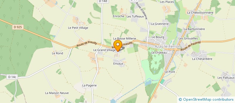 localisation de l'entreprise GROUPEMENT FONCIER RURAL DE L'ASTREE à AZAY-LE-FERRON