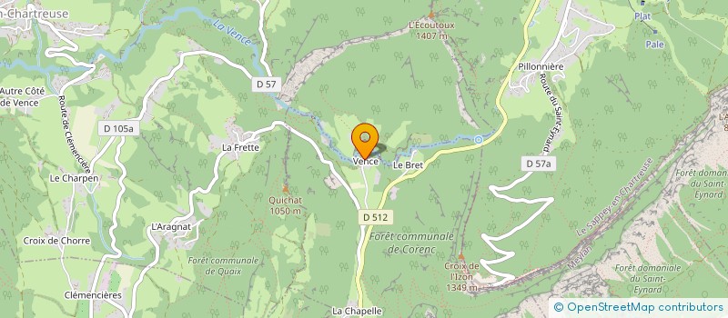 localisation de l'entreprise GROUPEMENT FONCIER RURAL DE L'ECOUTOUX  CORENC