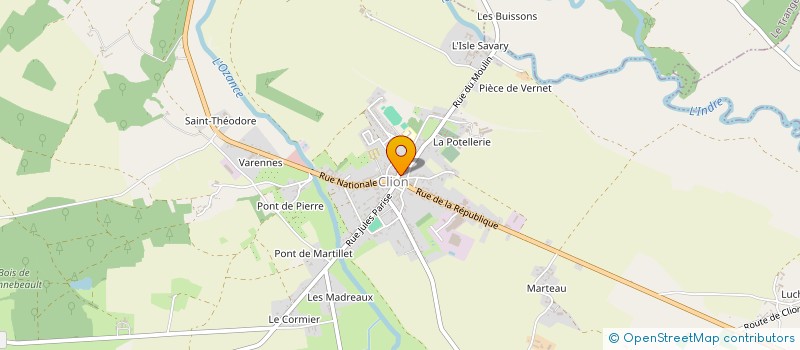 localisation de l'entreprise GROUPEMENT FONCIER RURAL DE LA CHAUSSEE à CLION