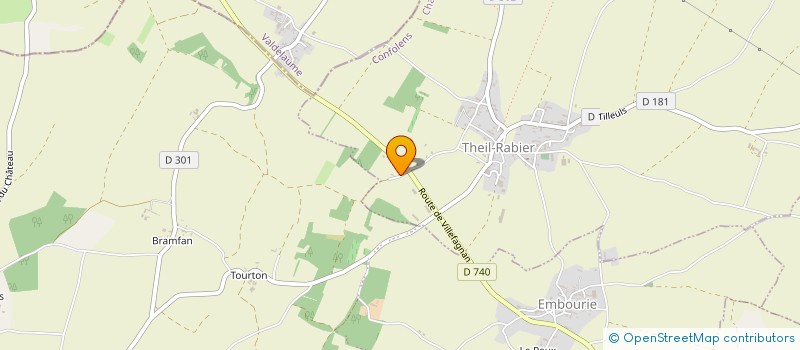 localisation de l'entreprise GROUPEMENT FONCIER RURAL DE LA MORDOREE à THEIL-RABIER